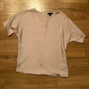 J.Crew Light Pink Silk Tee